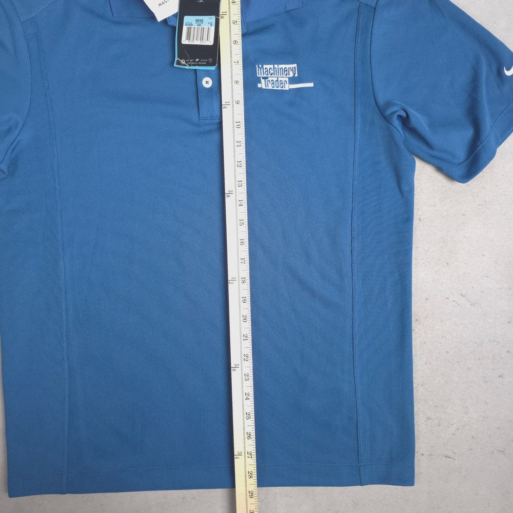New Nike Golf Mens Dri-FIT Polo Shirt Blue Trader Logo 267020-442 Size M - Picture 6 of 10